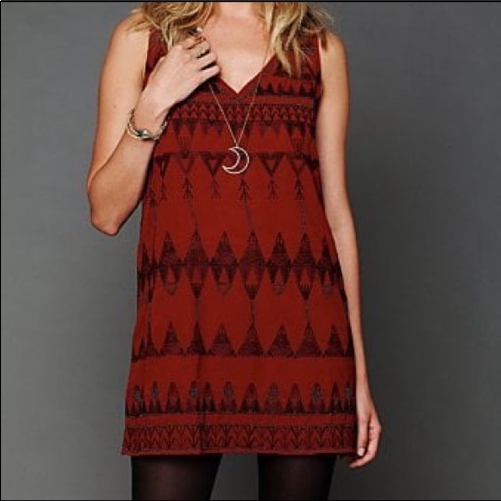 Free People Beaded Open Back Shift Dress